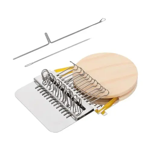 Produktbild: Lurrose 1 Satz kleine Strickmaschine kinderwebrahmem Hand Knitting Webstuhl für Tabletten Makramee-Webstuhl Spielzeuge Strickset DIY Webspielzeug DIY handgefertigtes Plything Schreibtisch
