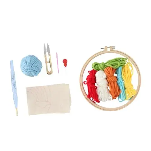 Produktbild: 1 Satz sticken set kinder sticksets für kinder Handarbeitsset für Kinder bastelsets+für+kinder bastel set für kinder Teppich Suite Stickrahmen Lieferungen Zinke