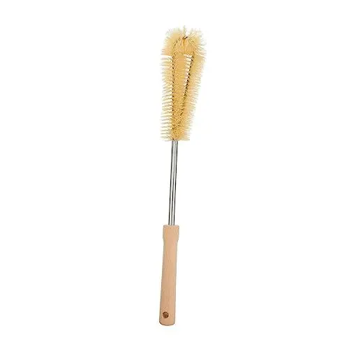 Produktbild: Lurrose Tassenbürsten-Set mit 2 Griffen Babyflaschenbürsten-Reiniger 1 Stück L-förmige Bürste Kratzfest Zum Reinigen Von Gläsern und Tassen für Den Heimgebrauch