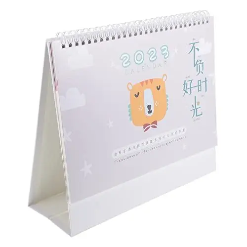 Produktbild: Lurrose 2023 Schreibtischunterlagenkalender stehender Flip-Desktop-Kalender Kalenderständer Jahreskalender Stehpult tischkalender kalender schreibtisch plan Standkalender Bürobedarf Papier