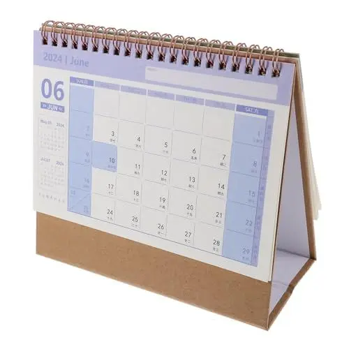 Produktbild: Lurrose 2024 Tageskalender Schreibtischkalender Ornament Stehkalender Desktop Kalender Memo Pad