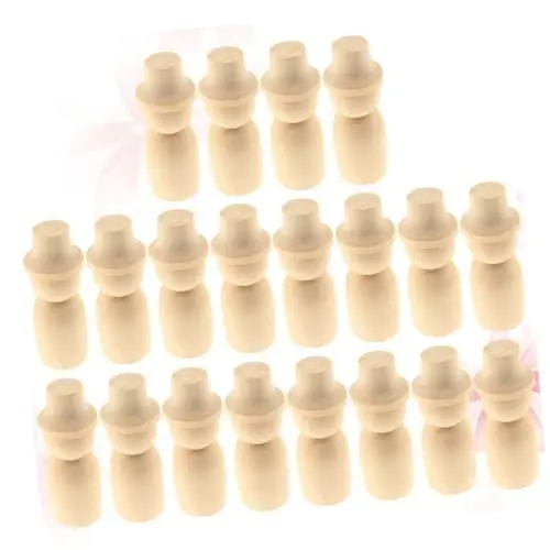 Produktbild: Lurrose 20 Stück Pädagogisches Kinder Bastelspielzeug Holzpuppen Dekor DIY Unvollendete Puppen DIY Ornament Kinder Graffiti Bastelarbeiten