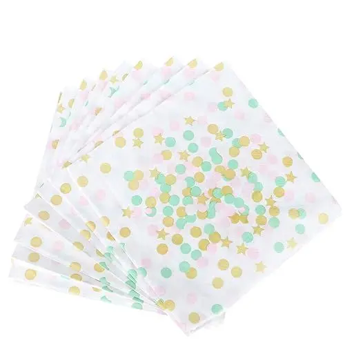 Produktbild: Lurrose 20stücke Servietten Mit Goldenem Druck Für Hochzeiten Und Geburtstagsfeiern Papierservietten Mit Sternen Und Punktemuster Für Festliche Anlässe