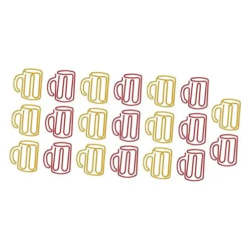 Produktbild: Lurrose 20st Tasse Büroklammer Lustige Notizclips Cup-clips Lustige Büroklammer Praktische Papierklammern Süße Tasse Planer-clips Lesezeichen-clips Kreative Büroklammern Legierung