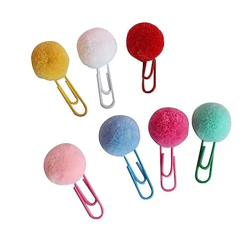 Produktbild: Lurrose 24st Lesezeichen-clips Büroklammer Aus Metall Bommel-clips Papierstift Kleine Büroklammer Tierische Büroklammer Süße Büroklammer Dekorative Büroklammern Mini Bürobedarf