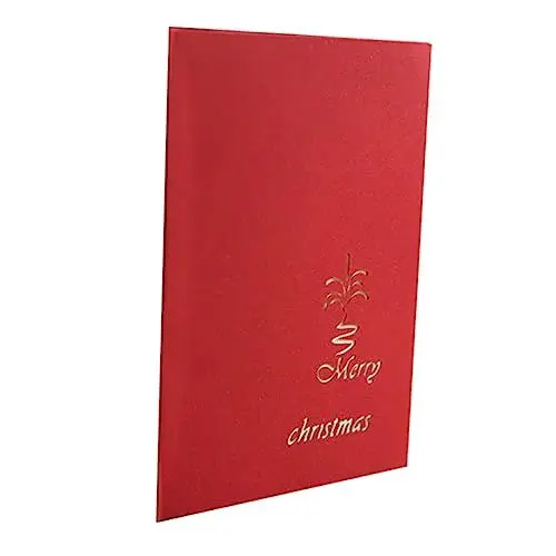Produktbild: Lurrose 2St Frohe Weihnachten Grußkarte frohe weihnachtskarten Gefälligkeiten für Weihnachtsfeiern weihnachtskarten kaufen weihnachtskarten basteln Weihnachtskarten aus Papier Grußkarten