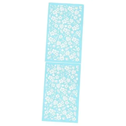Produktbild: Lurrose 2 Blätter Siebdruck-vorlage Abwaschbare Siebdruckschablone Set Zur Herstellung Von Tonohrringen Ohrring-vorlagen Aus Ton Mesh-sieb-schablone Kunstbedarf Gittergewebe Polyester