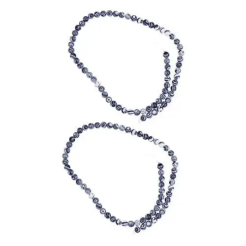 Produktbild: SHINEOFI 2 Stränge Schwarze Lose Perlen Zur Schmuckherstellung Armband Fußkettchen Zubehör