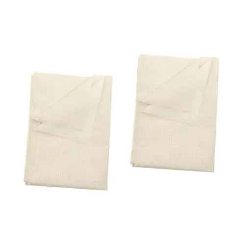 Produktbild: Lurrose 2 Rollen Jute-Stoff Bastelstoff Tuch Musselin-Stoff Stickerei Polsterstoff Leinenstoff Punch-Nadel-Stoff Tischdecken Stoff Naturleinen Handarbeitsstoff Kleiderstoff Beige Betäuben
