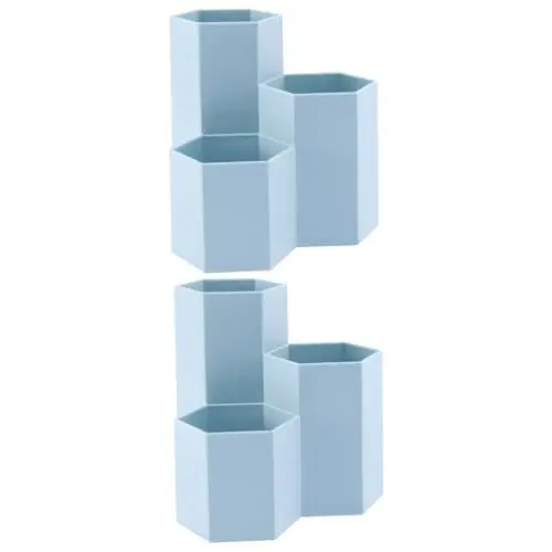 Produktbild: Lurrose 2 STK Sechseckiger Stifthalter Stiftbehälter Zur Aufbewahrung Kosmetikpinselhalter Desktop-Organizer Kosmetik-Organizer Für Die Arbeitsplatte Kind Essstäbchen Ruhen Lagerung Pp