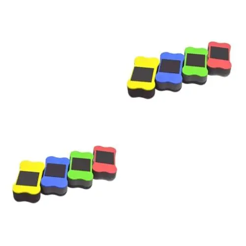 Produktbild: Lurrose 2 Sätze Schulbedarf Bürstenreiniger Bürobedarf Tafelschwamm Whiteboard-radierer Magnetisches Whiteboard Whiteboard-reiniger Whiteboard-trockenlöscher Glasreiniger 4 Stück * 2