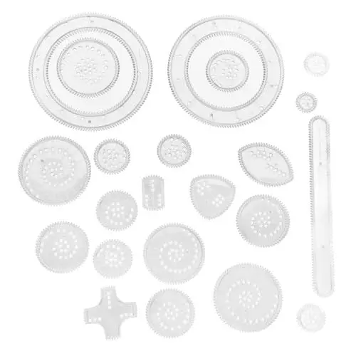 Produktbild: Lurrose 2 Sätze À 22 Stück Bunte Malspielzeuge bastelsets+für+Kinder bastel Set für Kinder Werkzeug zum Zeichnen von Mandalas Lineal zeichnen Zeichenspielzeug Kind Zeichen Spielzeug Weiß