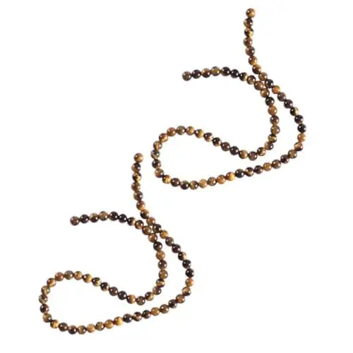 Produktbild: Lurrose 2 Saiten Natürliches Tigerauge Auge Lose Perlen Zubehör Zur Herstellung Von Armbändern Abstandsperlen Tigerauge Chakra Perlen Armband Natürliches Auge Ohrringe Stein