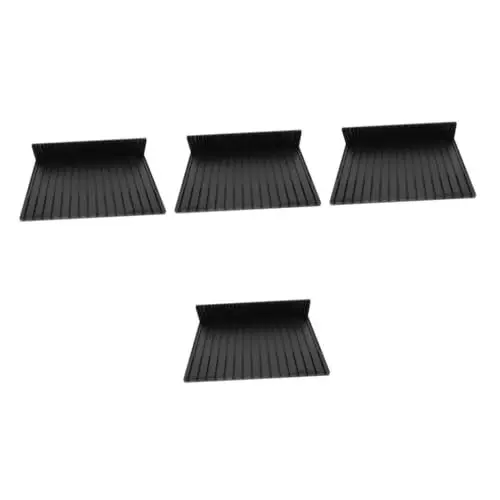Produktbild: Lurrose 2 Stück Modellplattenregal Werkzeugregal Modellbau-Kit Figur Zubehör Modellbauzubehör modellzubehör selber machen Actionfigurenständer Figurenmodellbausätze Plastik Black