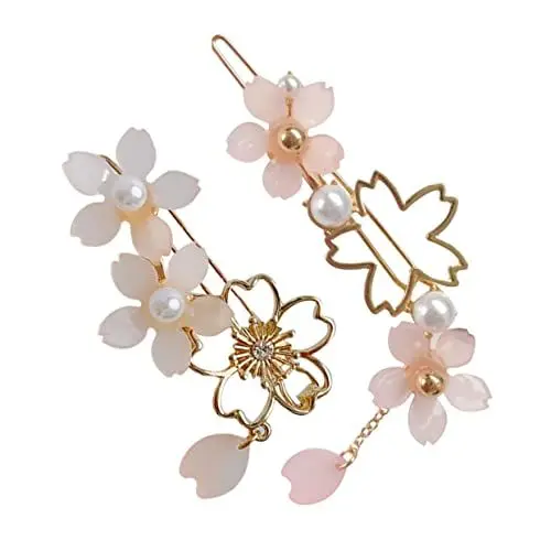 Produktbild: Lurrose 2st Kirschblüten-haarnadel Japanische Haaraccessoires Haarzubehör Kopfbedeckung Für Damen Japanische Kirschblüten Haarnadel Japanische Haare Harz Braut Kirsche China