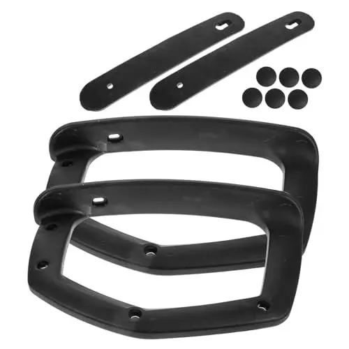 Produktbild: Lurrose 2st Schonbezüge Für Bürostühle Bürostuhl Armlehne Stuhl Ersatz Armlehne Stuhlarm Armlehnenauflagen Kunststoff Stuhl-armlehnenpolster Armlehne Ersetzen Pp-Kunststoff Bank Mesh-Stuhl