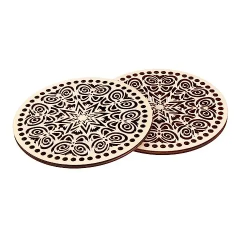Produktbild: Lurrose 2st Taschenboden Holzböden Für Strickkörbe Holzboden Für Häkelkorb Dekore Für Holztaschen Selber Machen Holzbeutelboden-Shaper-Handtasche Korbflechten Hölzern Handbuch Holzdeckel