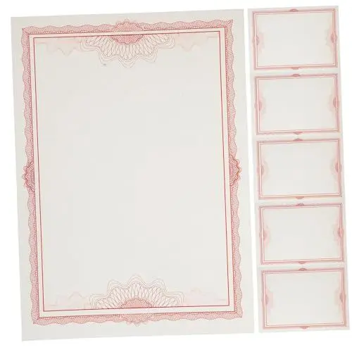 Produktbild: Lurrose 30 Blätter Innenseite der Ehrenurkunde Geschenkgutscheine aus Papier für Unternehmen Blanko Diplomzeugnis Druckerpapier einschlagpapier Zertifikatsdruckpapier Schulpreis Papier