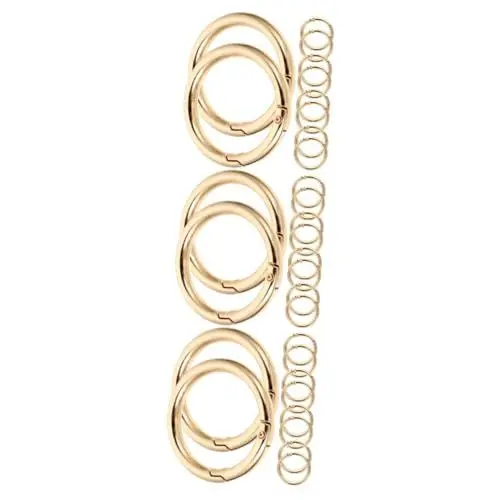 Produktbild: Lurrose 30 Stk geteilte Federschnalle bastelzeug corkscrew key chains Anhängerring Kreisring Kreis-Schlüsselanhänger Ring zur Herstellung von Schlüsselanhängern Schlüsselzubehör Legierung