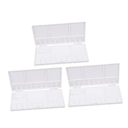 Produktbild: Lurrose 3St Faltpalette Mischpalette Farbtafel Farbmischer kunststoffpaletten wasserfarbkasten Faltbare praktischer Lackteller Kalligraphie-Pigmentschale Plastik Weiß