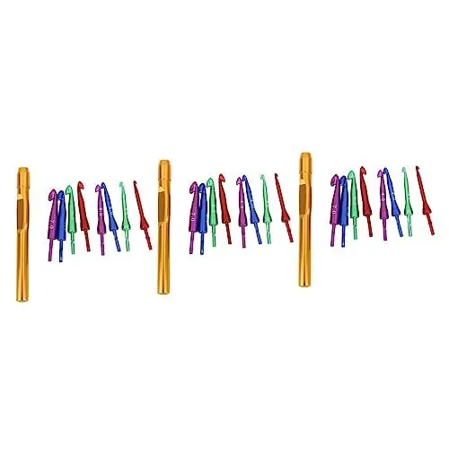 Produktbild: Lurrose 3St Häkelset-Hülle Häkelnadeln rundstricknadel strickliselset häkelsets stricksets strickzubehör Stricknadelset webnadel häkelgarn set zu zerlegen Werkzeug Kit-Box einstellen
