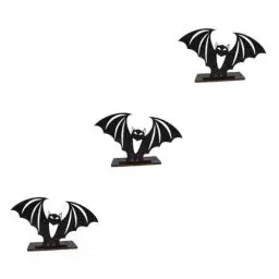 Produktbild: Lurrose 3St Halloween-Kerzenhalter Holz Tischdekoration Halloween Projektionsdeko Halloween-Kürbis-Kerzenhalter Bauernregal Ecke kerzenständer Halloween-Holzhandwerk Desktop- aus Holz