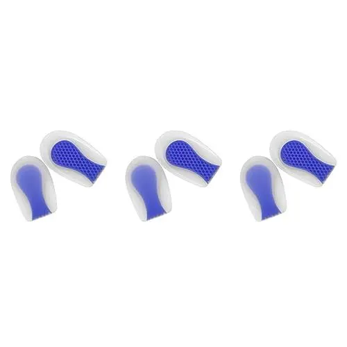 Produktbild: Lurrose 3 Paare Plantarfasziitis-cups Stoßdämpfendes Fersenkissen Ferse Plantar Unsichtbare Höhe Innensohle Silikon-einlegesohlen Ferseneinlagen Aus Silikon High Heels Hebekissen