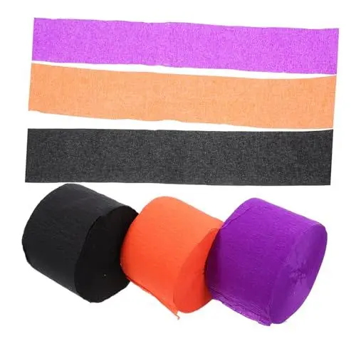Produktbild: Lurrose Lebendige Krepppapierrollen 3 Bunte Luftschlangen für Hochzeit Geburtstag Abschlussball Tanz Halloween