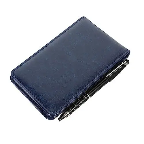 Produktbild: Lurrose 3 Sätze Mini-Notizbuch meeting notizbuch meeting notebook Taschennotizblock mit Stift kleines Taschenheft multifunktionaler Notizblock Mini-Taschen-Notizblock Kunstleder Blue
