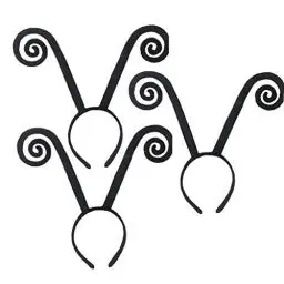 Produktbild: Lurrose 3 Stück schwarze Samt-Ameisenantenne Haarband Haarreifen Kostüm Zubehör für Halloween Festival