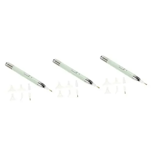 Produktbild: Lurrose 3stücke Luminöser Diamant Bohrstift Mit Usb- Austauschbare Spitzen Für Diamantmalerei Nagelkunst Und Bastelprojekte Ergonomisches Design Für Präzises Arbeiten Und Kreative