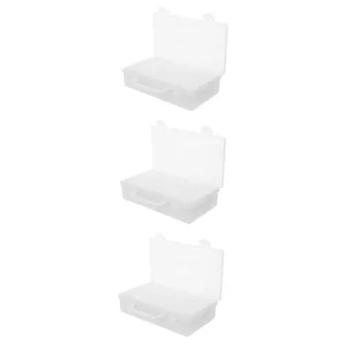 Produktbild: Lurrose 3st Für Saatgut Perlenorganisator Schmuck-Organizer Perlenaufbewahrung Klare Perlen Perlen-knopf-etui Schmuck Organizer Klar Zubehör Transparent Pp