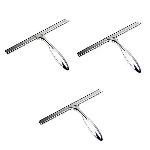 Produktbild: Lurrose 3st Glaswischer Bodenwischer Wischer Für Boden Handrakel Duschtür Glasschaber Schaber Für Glas Schaber Für Badezimmer Duschabzieher Für Glas Wischer Aus Edelstahl Handbuch Reiniger
