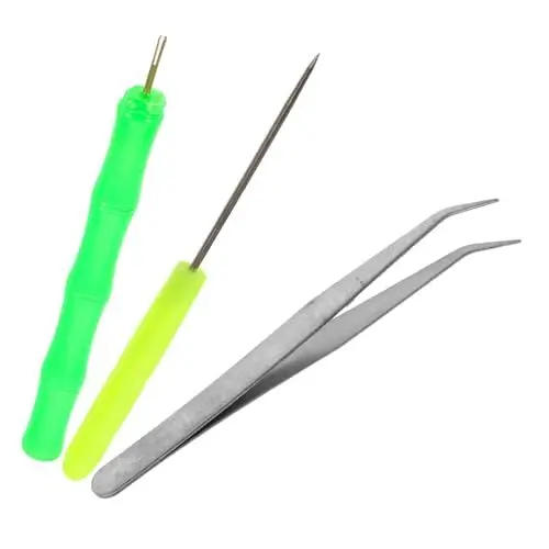 Produktbild: Lurrose 3-teiliges Quilling-Stift-Set – Papierrollstift Mit Metallspitze Papier-Quilling-nadelstift Perfekt Für Quilling-Kunst Scrapbooking Bastelprojekte