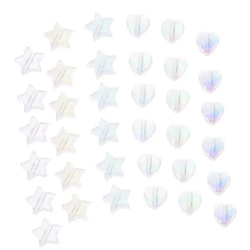Produktbild: Lurrose 400 Perlen-Charme Perlen für Perlenstifte bastelzeug craft Armbandperlen Acrylperlen selber machen lose Perlen für Schmuck Handbuch Korn flache Perlen Verstreute Perlen