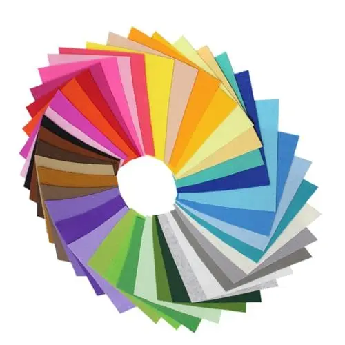 Produktbild: Lurrose Bastelfilz Set 40 Farben Polyester Bastelfilz Blätter 10 x 15 cm Nicht Gewebter Filz Für DIY Bastelprojekte Applikationen Patchwork Und Näharbeiten Kunsthandwerk Materialien