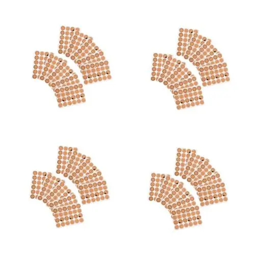 Produktbild: Lurrose 4 Sätze Dekorative Runde Aufkleber Gewürzdosen Mit Etikett Etikettenaufkleber Für Behälter Aufkleber Mit Wachssiegel Selbstklebende Aufkleber Kraftpapier 600 Stück * 4