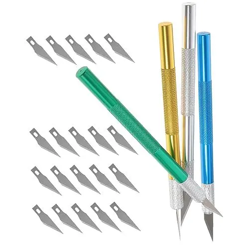 Produktbild: Lurrose 4 Sätze Geschnitzte Bastel Messer Werkzeug Kunstklingen Bastelmesser Hobbymesser Papierschneider Messer Für Kunsthandwerk Messer Für Die Kunst Schneiden Aluminium Tranchiermesser