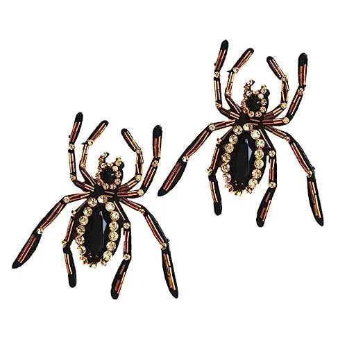 Produktbild: Lurrose 4 Stück Banner Patch Mit Spinnenanhängern Halloween-verzierungen Applikation Aufnähen Halloween-3d-patch Gestickte Halloween-patches Spinnen-patch-aufkleber Winterdeko Vlies