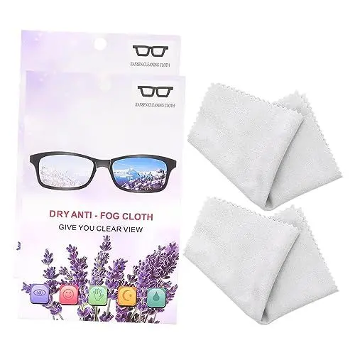 Produktbild: Lurrose 4 Stück Brillenputztücher Linsentücher Waschlappen Hygienetücher Linsenreinigungstücher Linsenreiniger Schmucktücher Brillenputztuch Kameraobjektiv Weiß Mikrofaserstoff Anti Nebel