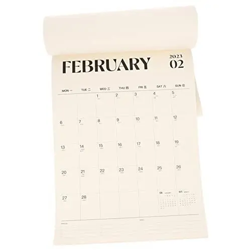 Produktbild: Lurrose 4 Stück Einfacher Wandkalender Kalender 2022—2023 Monatskalender Zum Aufhängen Terminplaner 2022-2023 Wandkalender Mit Julianischen Daten Papier Hölzern Anmerkungen Büro