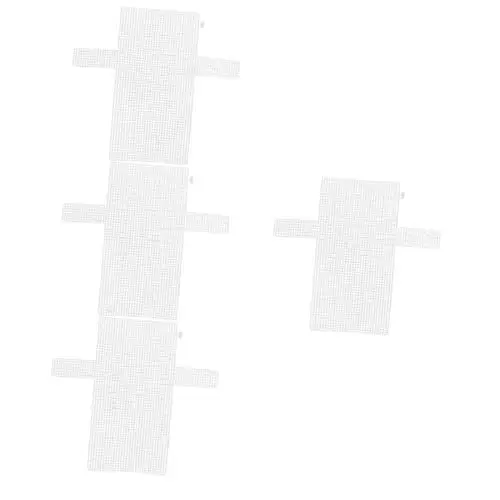 Produktbild: Lurrose 4 Stück Kunststoffgeflecht kreative Nähunterlagen Mattengitter für Netznähte aus Acryl kunststoffmatte plastikplane plasteteller Kunststoff- -Kit Kreuzstich-Netzpolster Weiß