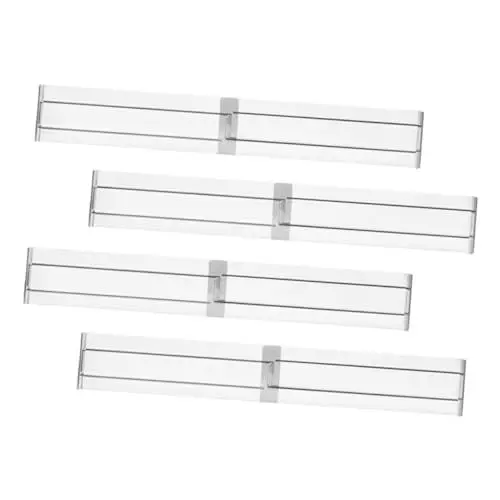 Produktbild: Lurrose 4 Stück Schubladenteiler Erweiterbare Trenner Utensilien Organizer Trenner Kommodentrenner Schubladentrenner DIY Schubladenteiler Schubladentrenner Organizer Für Zuhause