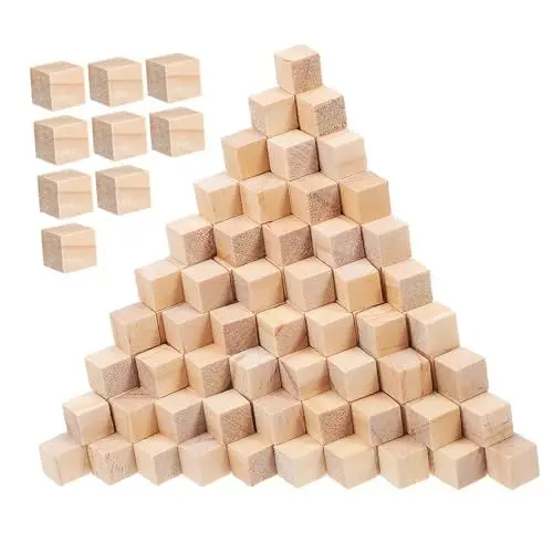 Produktbild: Lurrose Craft Carving Blanko-blöcke 500 Holzblöcke Zum Basteln Natürliche Holzmaserung Glatte Kanten