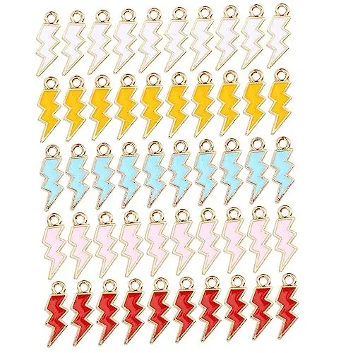 Produktbild: Lurrose 50 Stück Kreative Charms Für Halsketten Zubehör Zur Schmuckherstellung Aus Legierung Bastel-charms Für Dekorationen