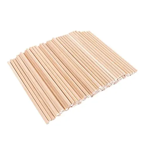 Produktbild: Lurrose 50 Stück Holz-bastelstäbe Holzdübel Holzstangen Schneeflocken-bastelsets Für Die Heimdekoration