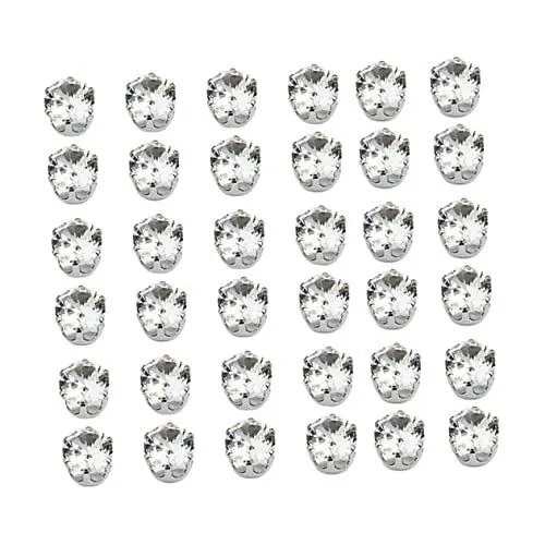 Produktbild: Lurrose 50 Stück 8 Mm Runde Zirkonsteine Schmuckzubehör Modische Zirkonia-teile Für Damenhandwerk (uk)