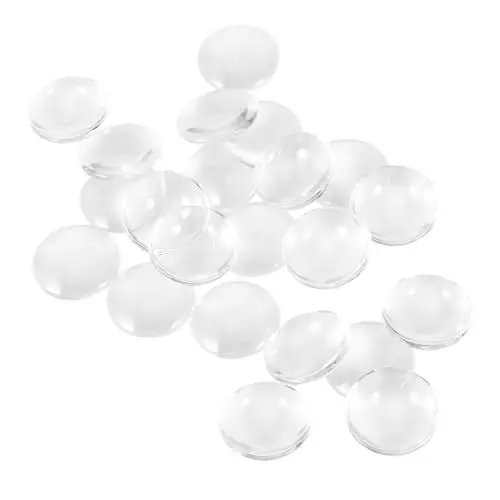 Produktbild: Lurrose 60 Stück Runde Glaskuppel-cameo-perlen 25 Mm Für Halsketten Fotoschmuck