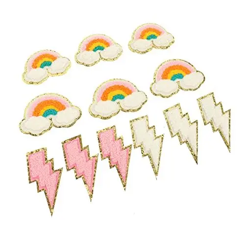Produktbild: Lurrose 5 Sets Mehrzweck-flicken Zum Aufnähen Bezaubernde Applikationen Für Kleidung Kleidung Mäntel Pullover 12 Stück * 5