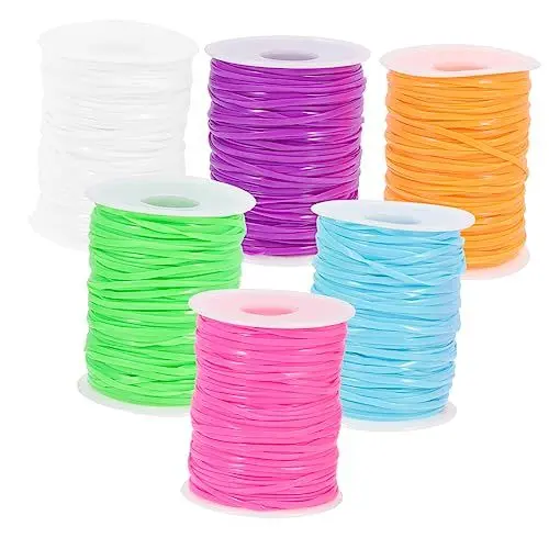 Produktbild: Lurrose Lanyards 6 Rollen PVC Schnürschnur Für Bastelarbeiten Dekorative Lanyardschnur Basteln